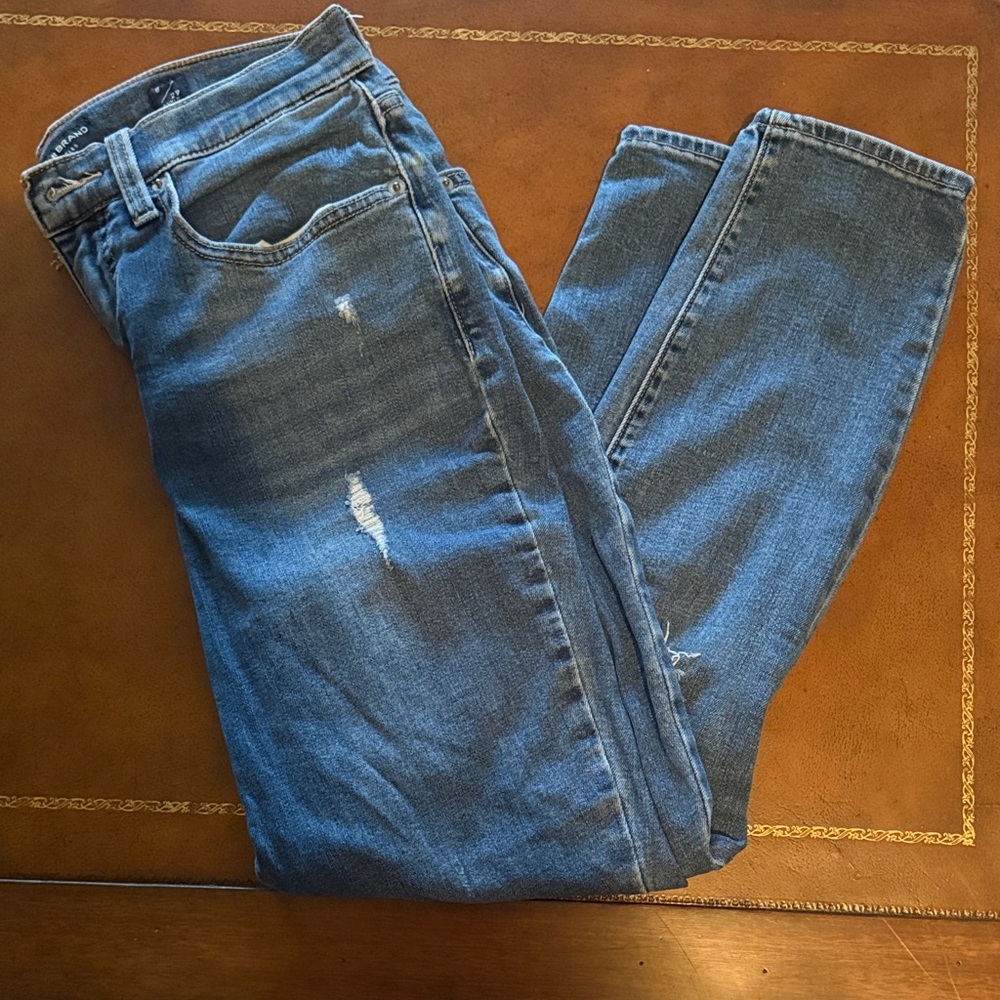 Lucky Brand Blue Distressed Ankle Jeans